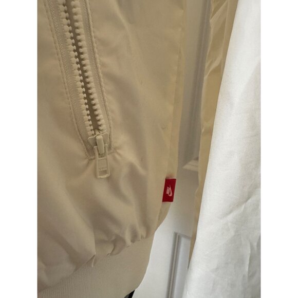Nike Windrunner Womens Jacket Large Cream Full Zip Hoodie Running Jacket - Picture 8 of 12